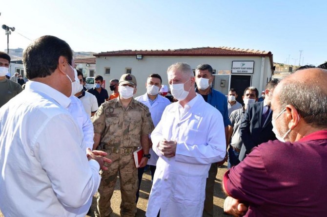 Gaziantep Valisi Gül, hayvan pazarında incelemelerde bulundu