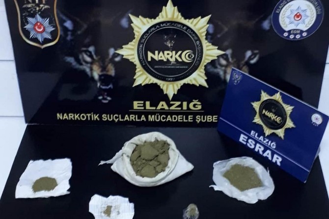 Elazığ’da uyuşturucu operasyonundan 2 kişi tutuklandı