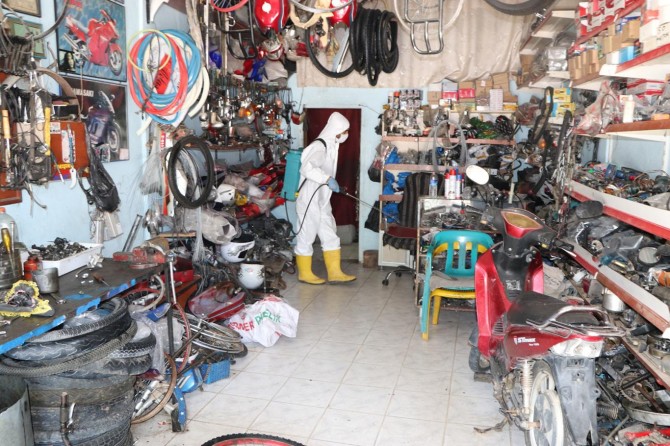 Viranşehir'de dezenfekte çalışmaları devam ediyor