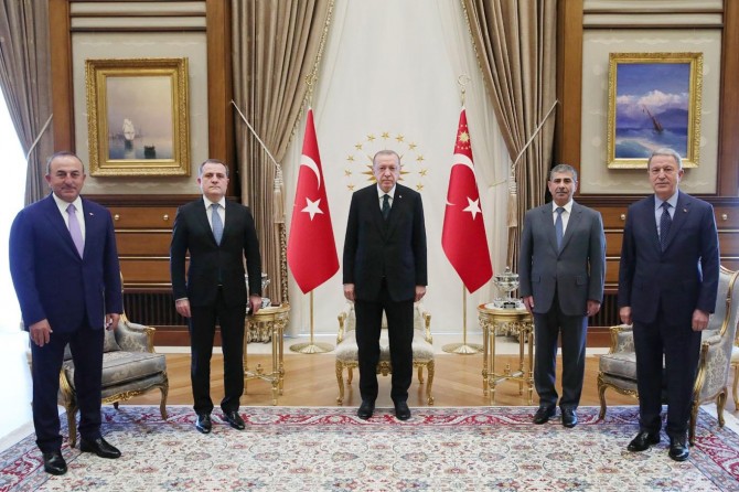 Cumhurbaşkanı Erdoğan, Azerbaycan Dışişleri Bakanı Bayramov’u kabul etti