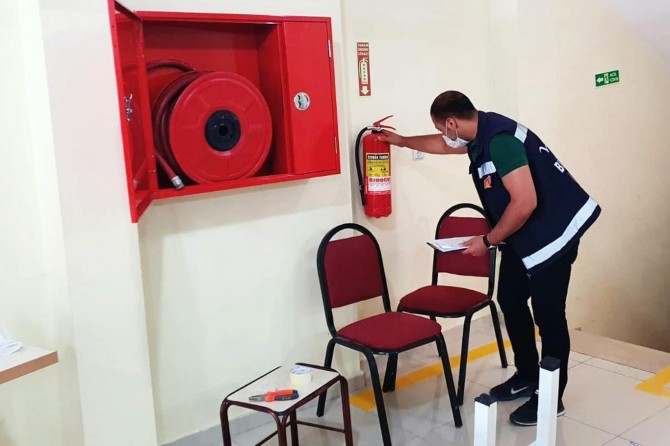 Van’da iş yerleri yangın güvenliği kapsamında denetleniyor