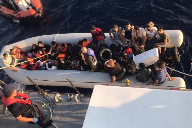 Turkish Coast Guard: 63 irregular migrants rescued off southwestern Turkey
