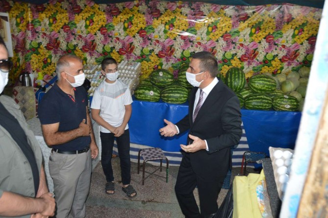Siirt Valisi Hacıbektaşoğlu, Covid-19 tedbirlerini denetledi