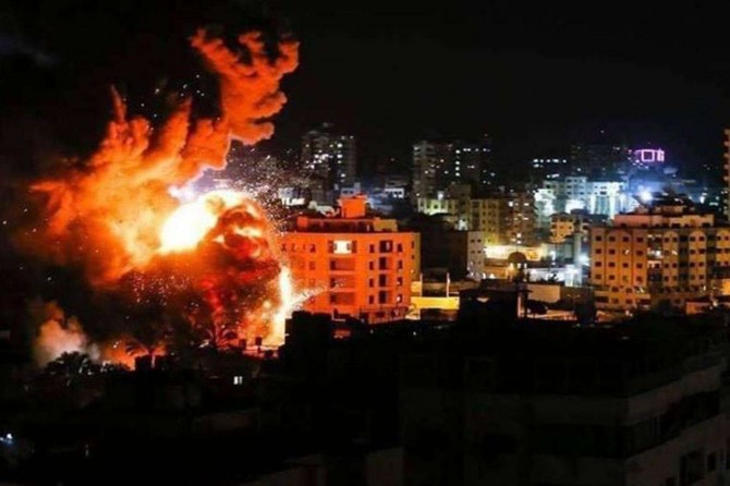 Zionist occupation army bombs Gaza for 10 consecutive days