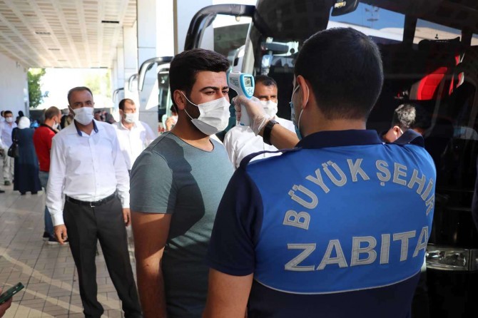Van Otogarı'nda Coronavirus denetimi yapıldı