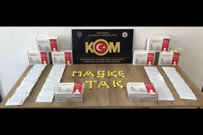Adıyaman'da kaçak Covid-19 test kitleri ele geçirildi
