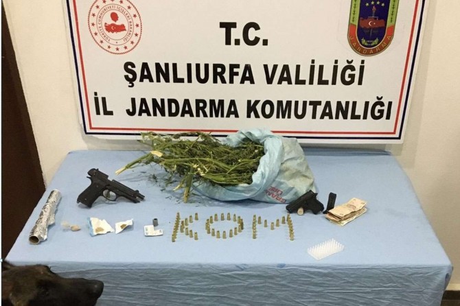 Şanlıurfa'da uyuşturucu madde ve silah ele geçirildi