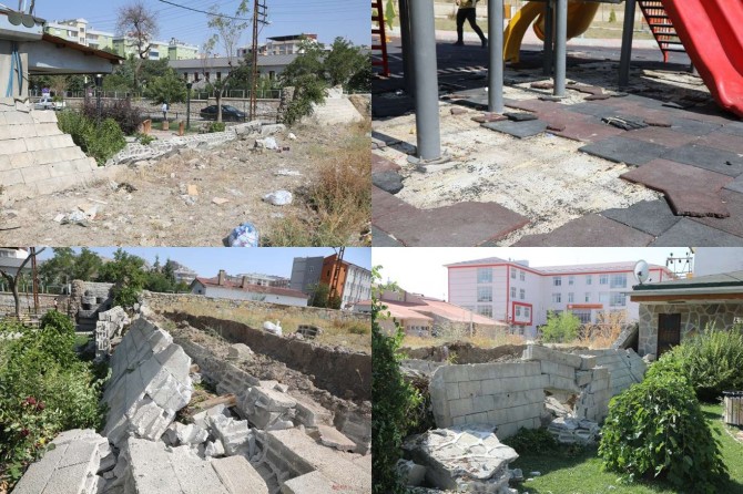 Van'da parklara zarar verilmesine halk tepki gösterdi