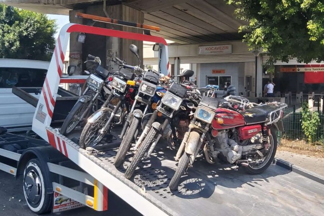 Adana'da motosiklet denetimi