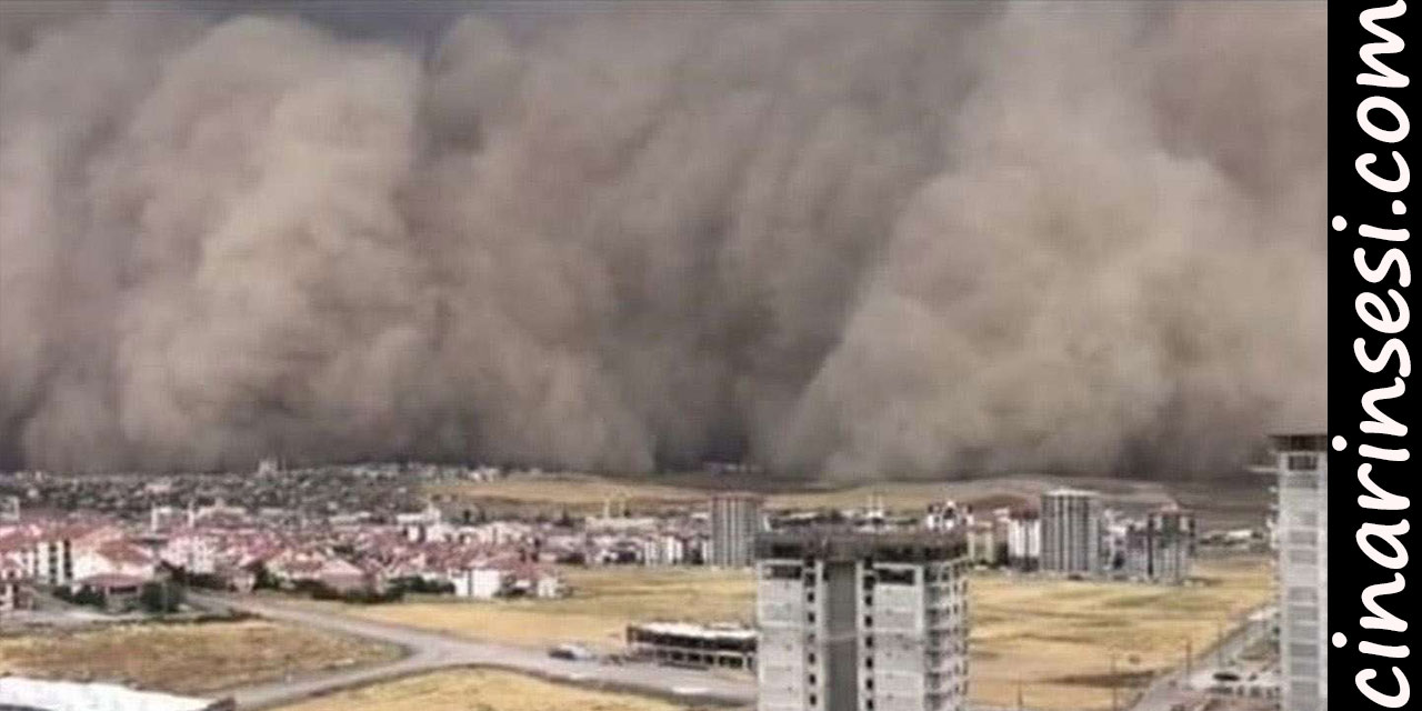 Polatlı'da etkili olan kum fırtınası hayatı olumsuz etkiledi