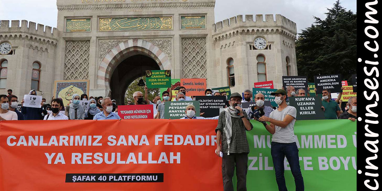Kur’an-ı Kerim ve Peygamberimize yapılan hakaret İstanbul’da protesto edildi