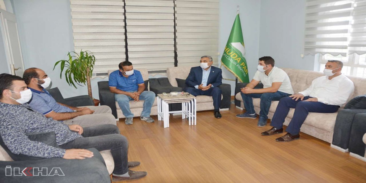 Yıkım kararı verilen bina müteahhitleri HÜDA PAR'ı ziyaret etti