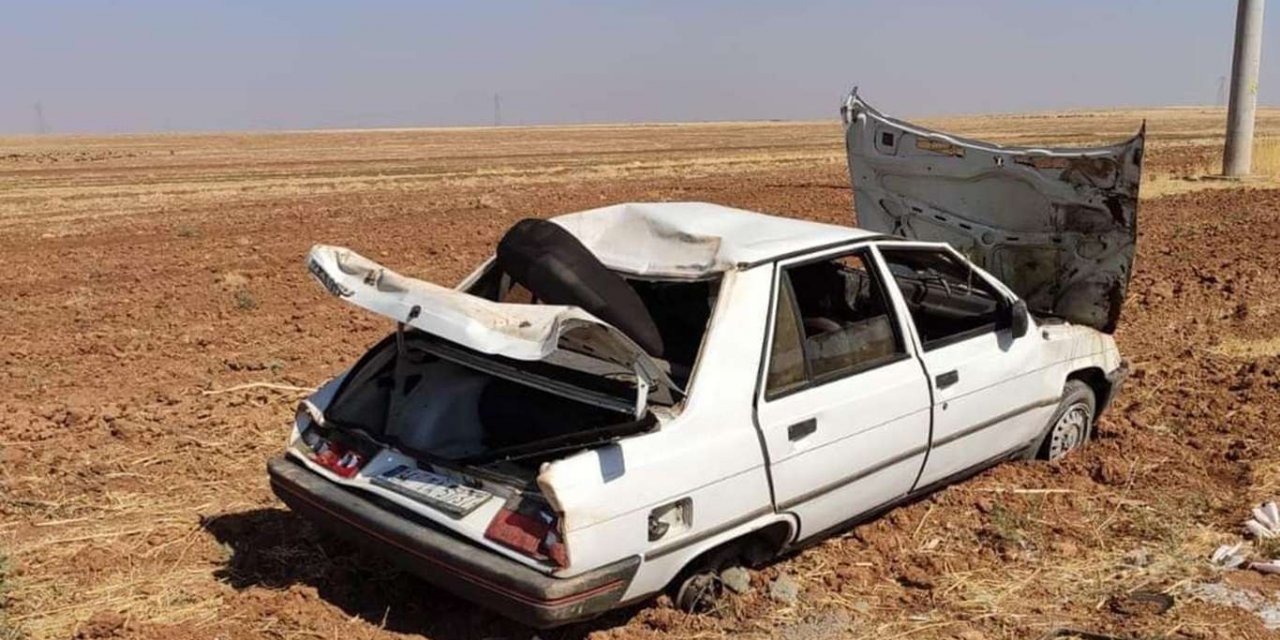 Viranşehir-Ceylanpınar karayolunda otomobil devrildi: 1 yaralı