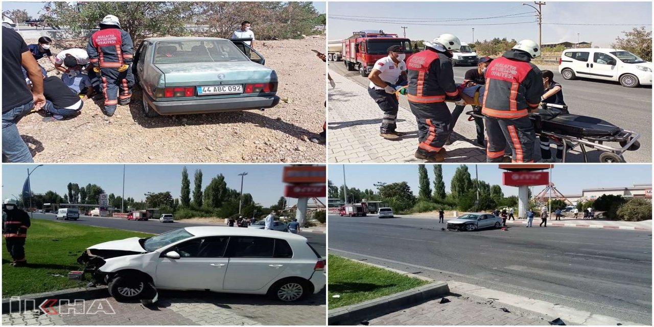 Malatya'da 2 ayrı trafik kazasında 5 kişi yaralandı