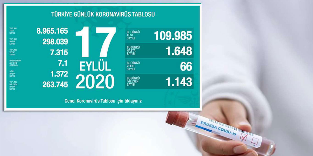 Türkiye'de Covid-19'dan 66 kişi daha hayatını kaybetti, 1648 yeni tanı kondu