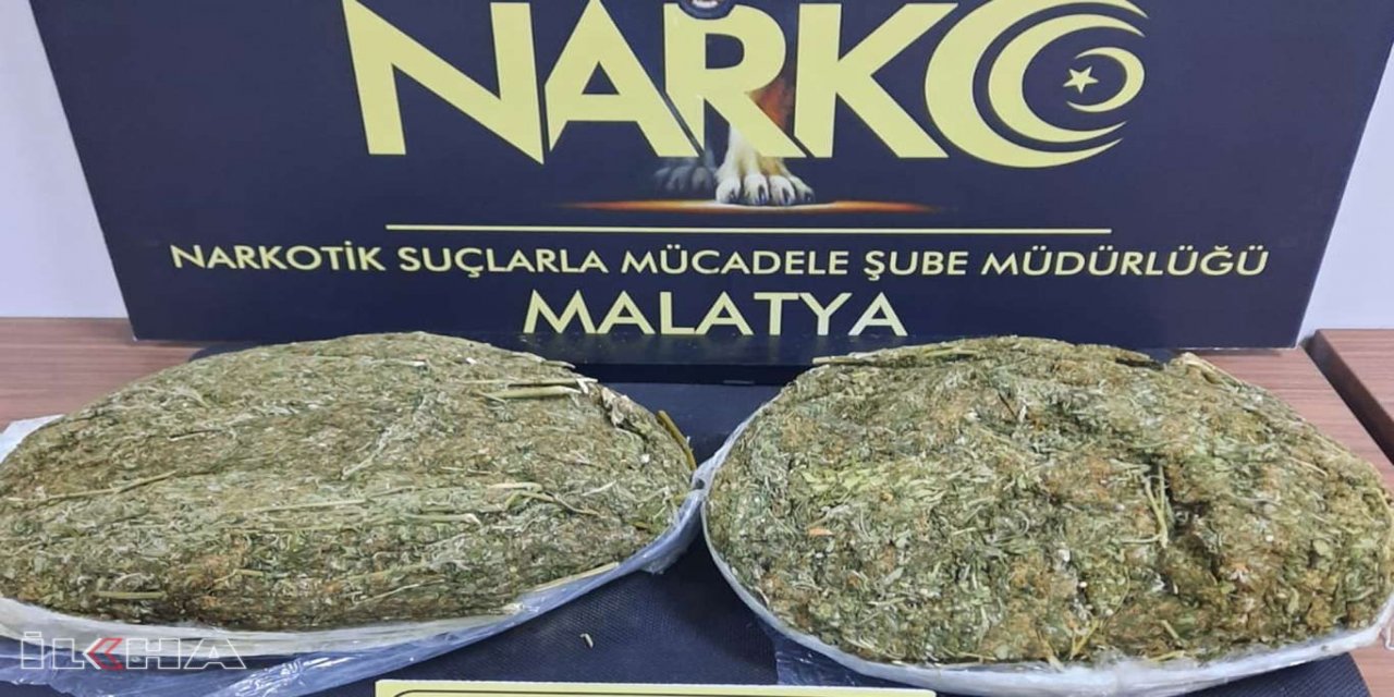 Malatya'da yolcu otobüsünde uyuşturucu madde ele geçirildi