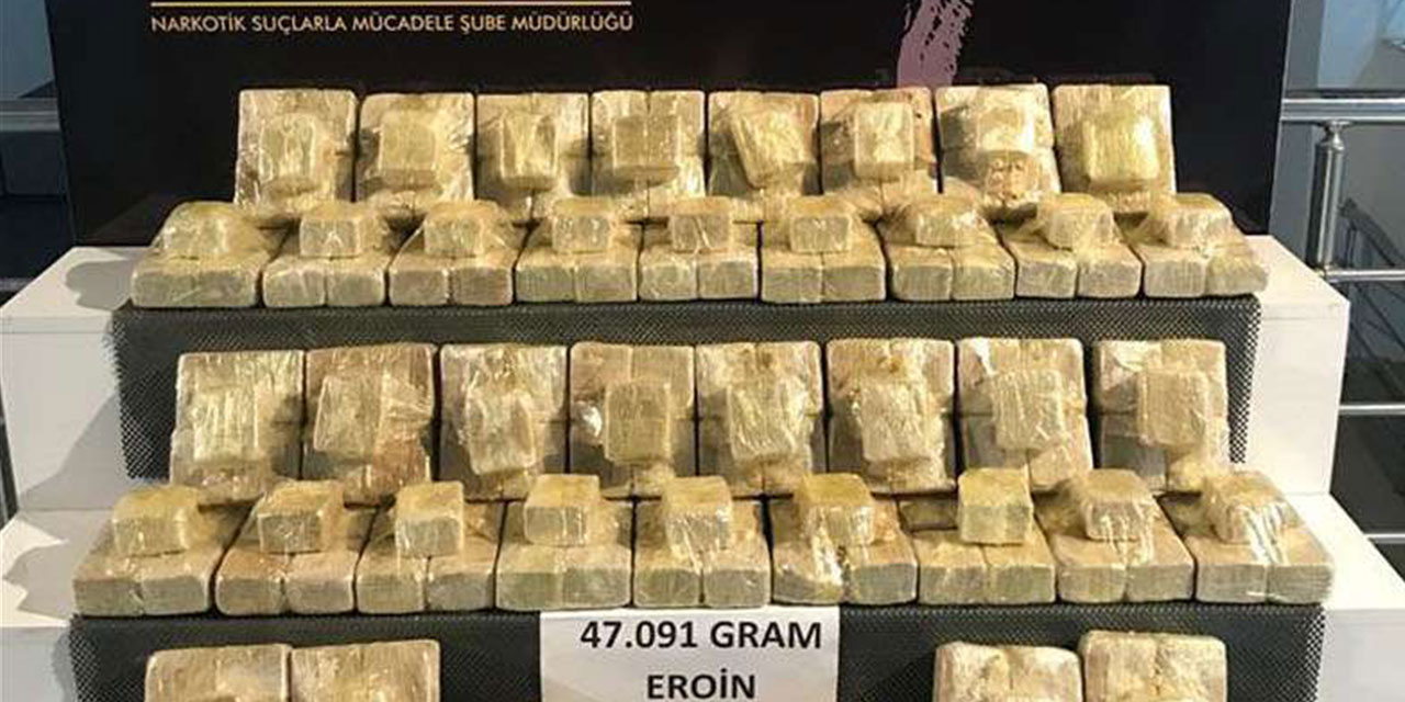 Adana'da 47 kilo eroin ele geçirildi