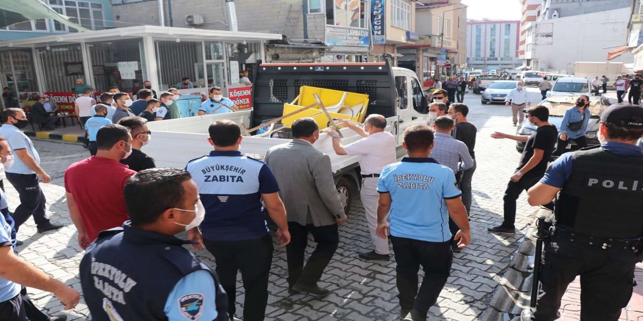 Van'da kaldırım işgali denetimi yapıldı