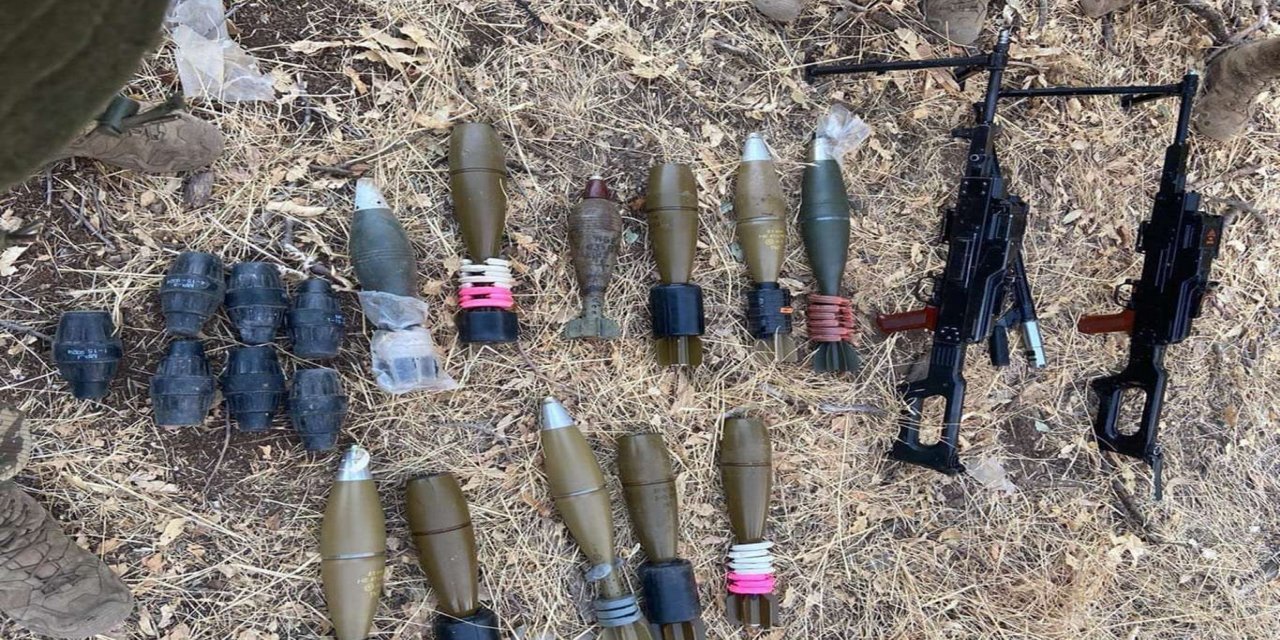 Avaşin-Basyan bölgesinde PKK'ye ait mühimmat ele geçirildi