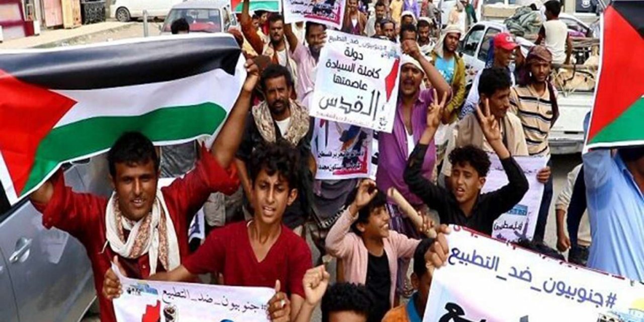 Siyonist işgal rejimi ile normalleşme Yemen'de protesto edildi