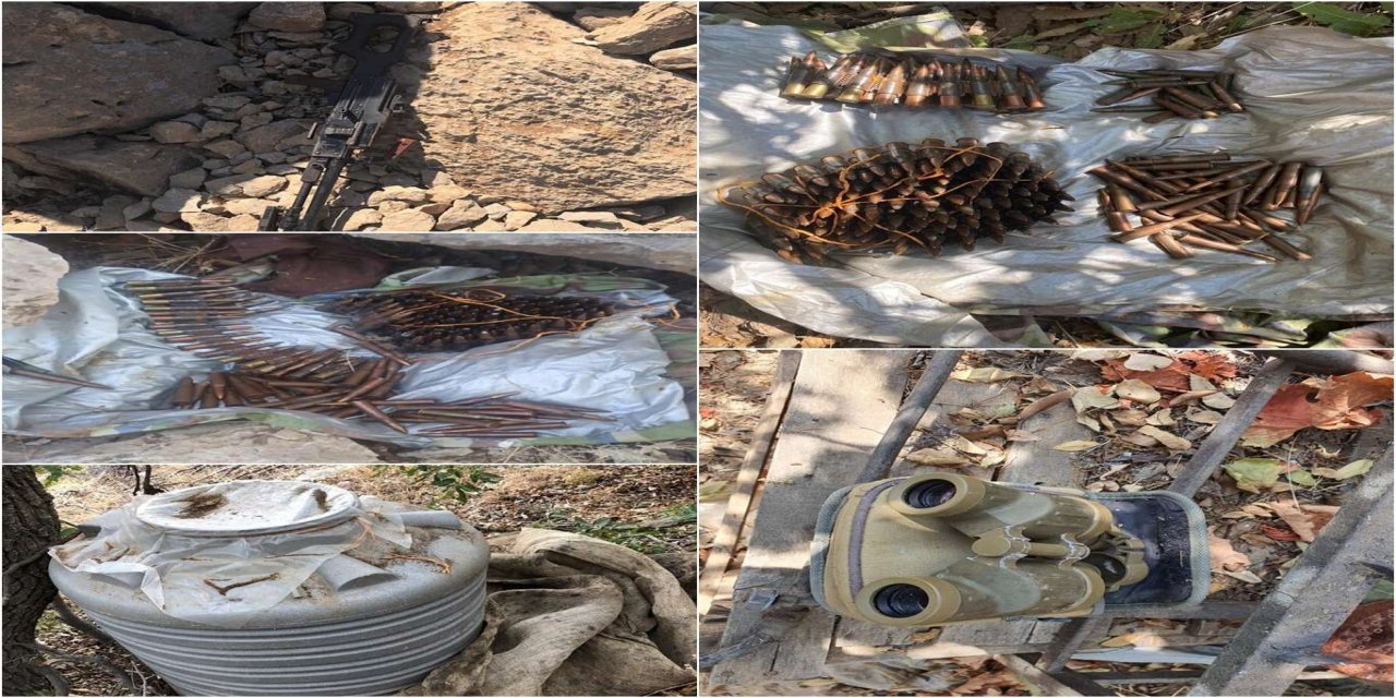 Pençe-Kaplan Operasyonu'nda PKK'ye ait mühimmat ele geçirildi