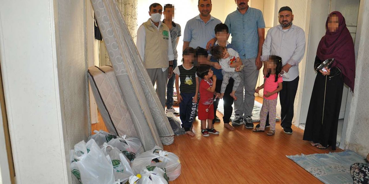 Hayırseverler, Umut Kervanı aracılığıyla Suriyeli aileye yardım eli uzattı