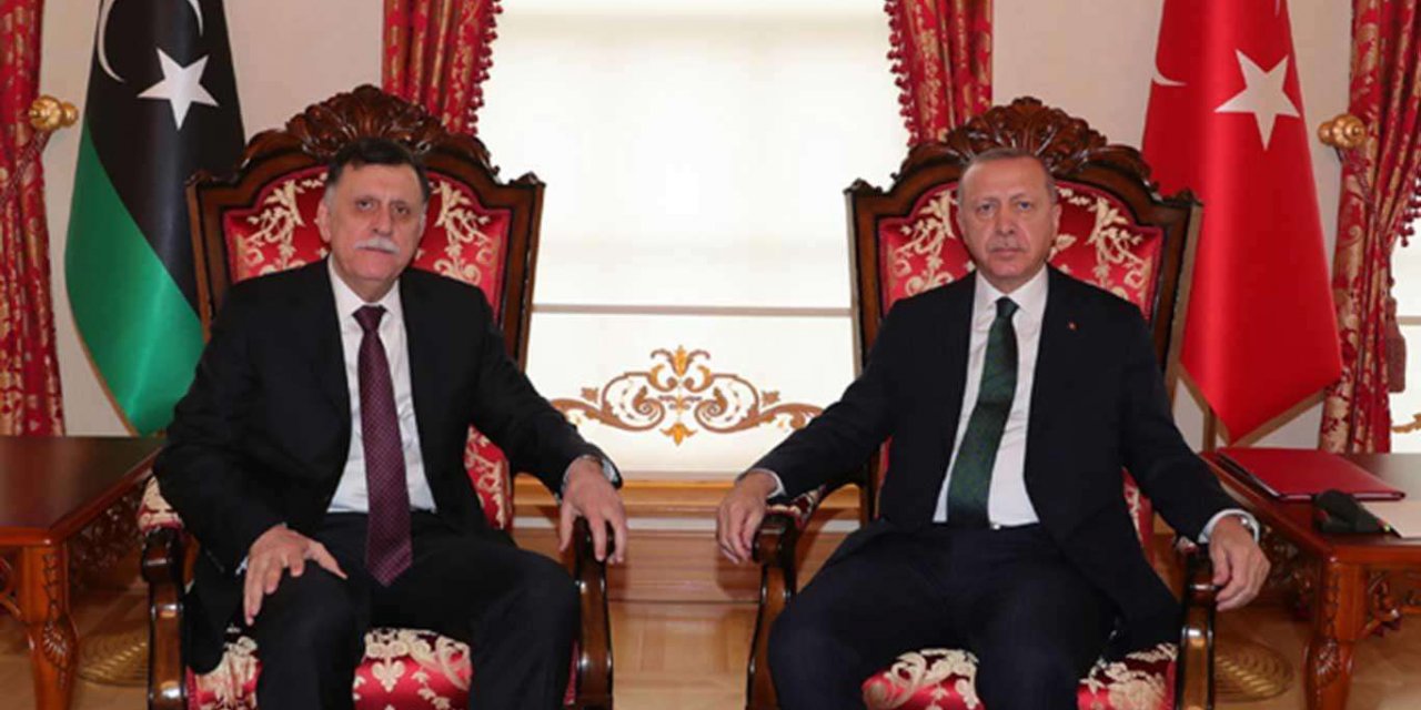 Cumhurbaşkanı Erdoğan Libya Başbakanı Serrac ile görüştü