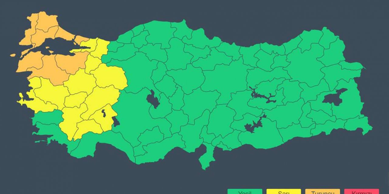 Meteoroloji'den 7 il için 'turuncu' uyarı