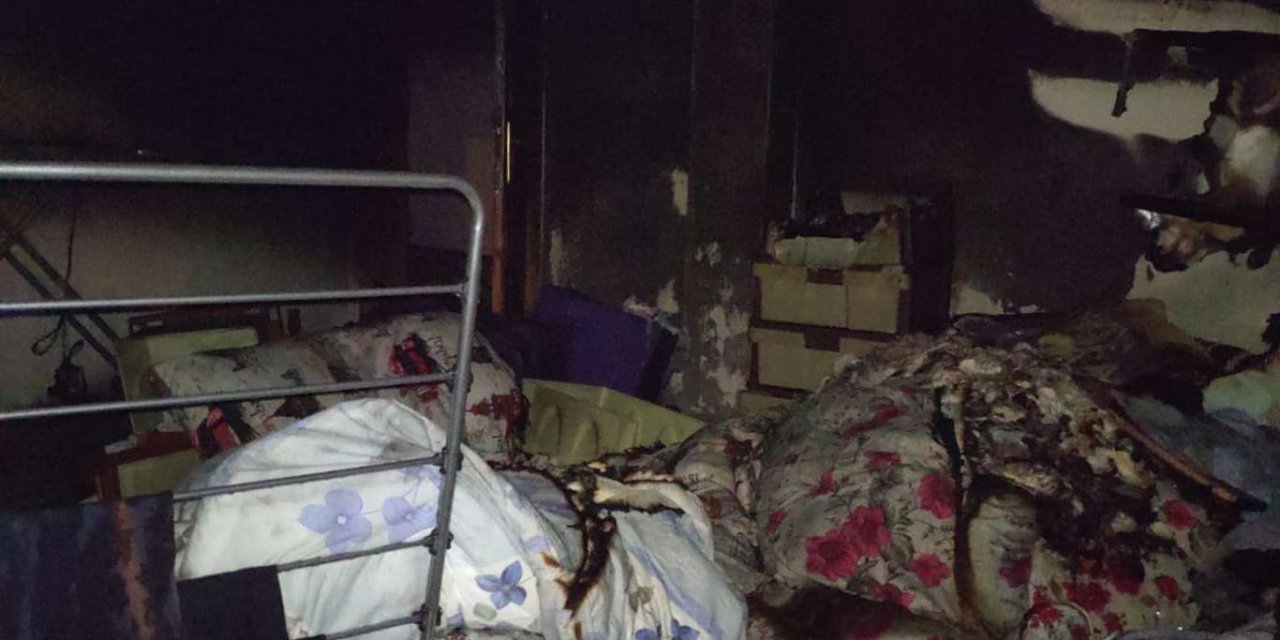 Ateşle oynayan çocuk yangın çıkardı