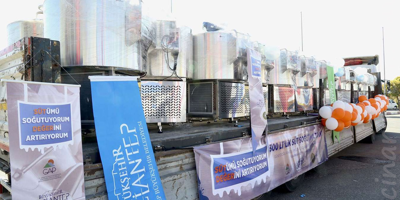 Gaziantep’te süt üreticilerine süt soğutma tankı dağıtıldı