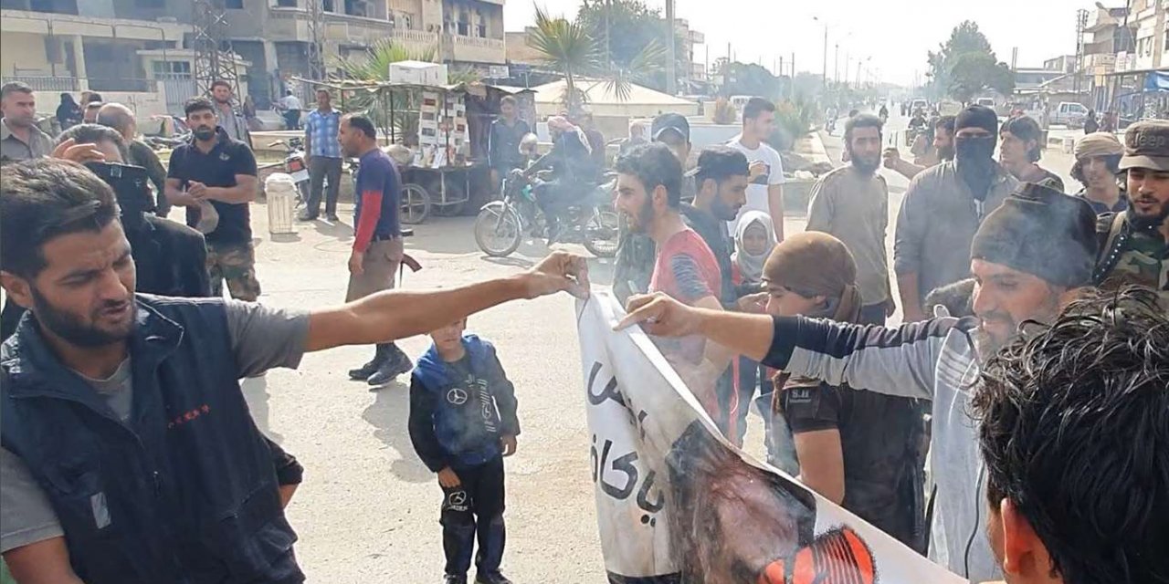 Resulayn’da İslam düşmanı Fransa protesto edildi
