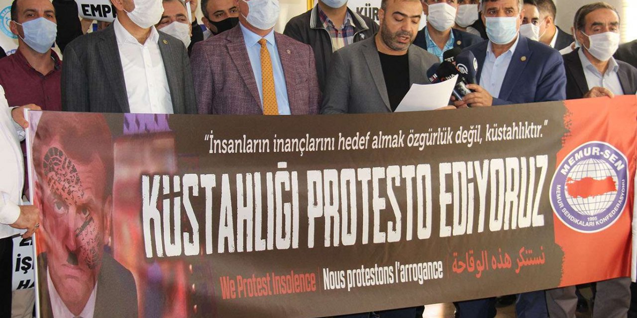 Macron’un İslam düşmanlığına bir tepki de Memur-Sen Diyarbakır Şubesinden