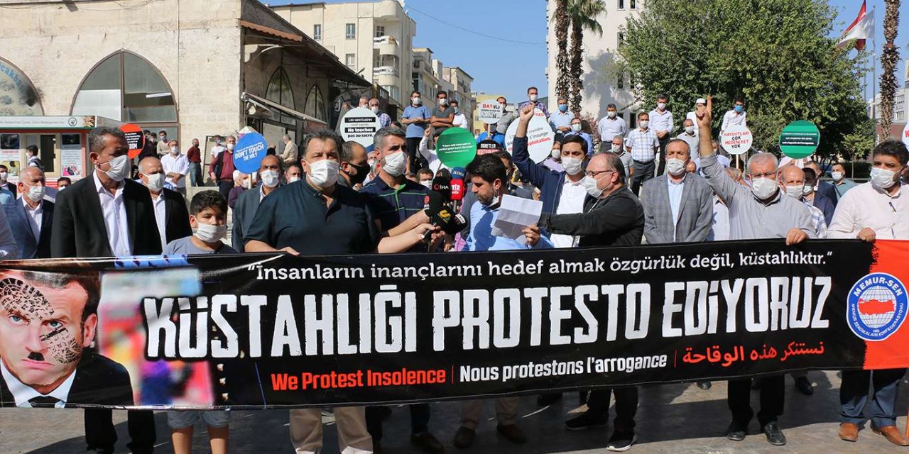 Memur-Sen Şanlıurfa İl Başkanlığı, Macron'un açıklamalarını protesto etti