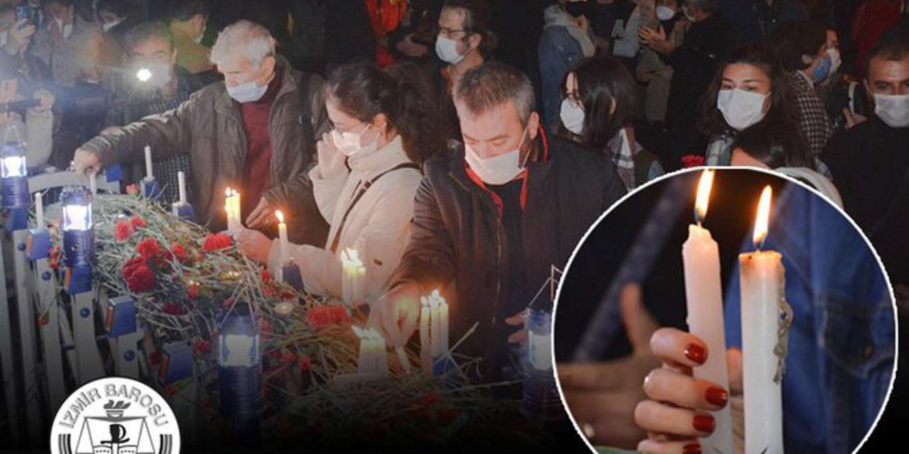 İzmir Barosunun depremde ölenleri mum yakarak anması tepki çekti