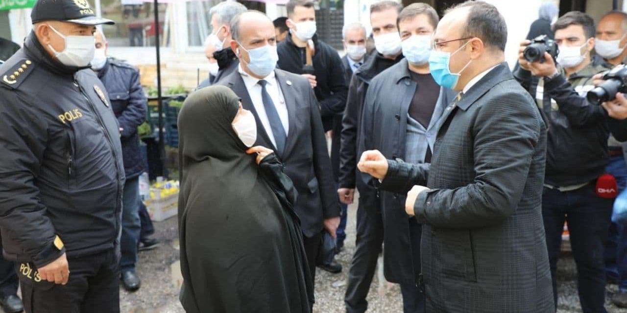 "Sağlık için hepimiz için" sloganıyla devam eden denetimlere Vali Erkaya Yırık da katıldı.