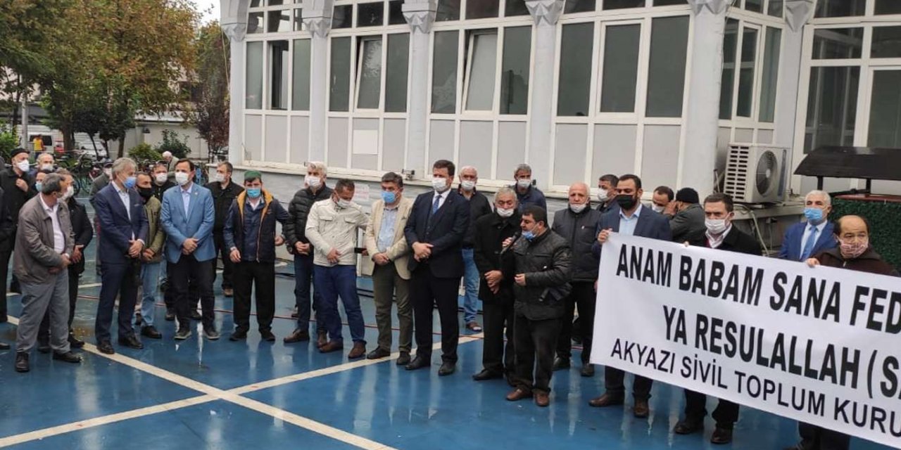 Sakarya'da Macron protestosu