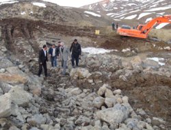 HÜDA PAR heyelan bölgesinde incelmelerde bulundu