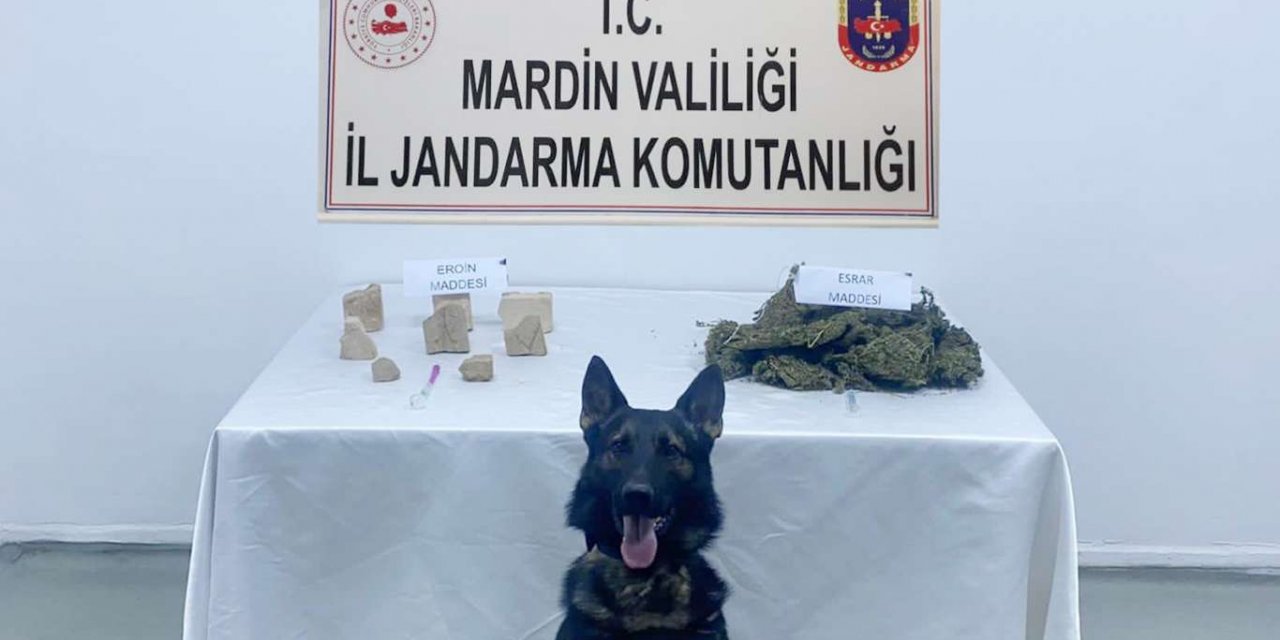 Mardin’de eroin ve esrar ele geçirildi