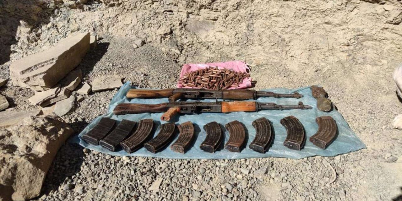 Van’da PKK’ye ait silah ve mühimmat ele geçirildi