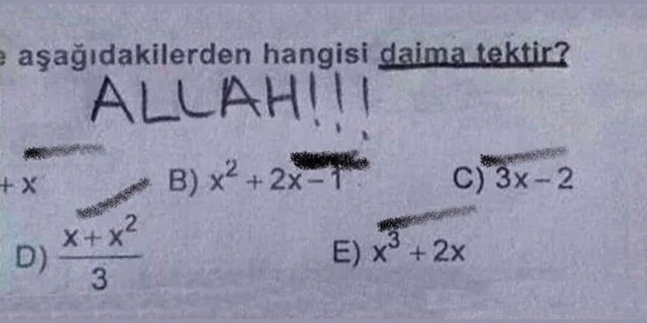 Öğrencilerden gülümseten sınav cevapları