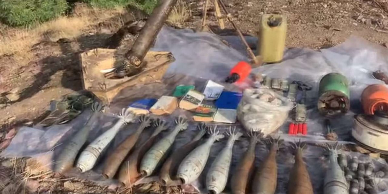 Hakurk bölgesinde PKK'ye ait mühimmat ele geçirildi