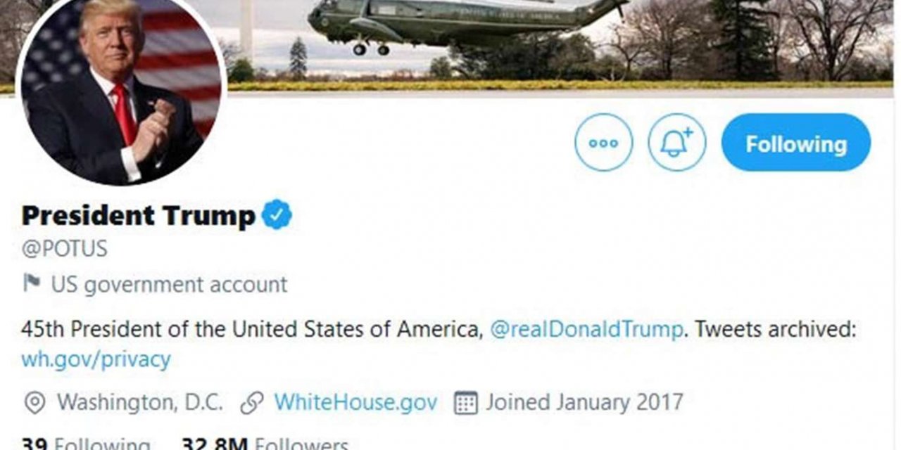 Trump'ın kullandığı başkanlık resmi Twitter hesabı 20 Ocak'ta Biden'a devredilecek