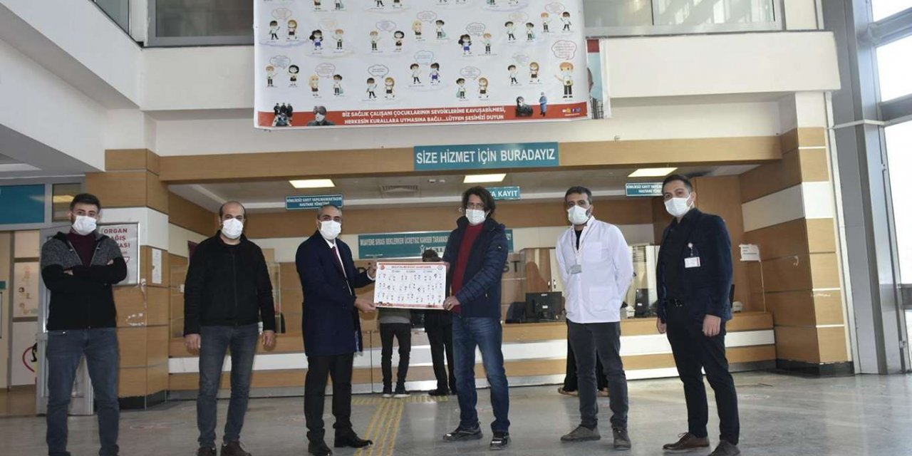 Mardin'de küçük öğrencilerinden sağlık çalışanları için empati çalışması