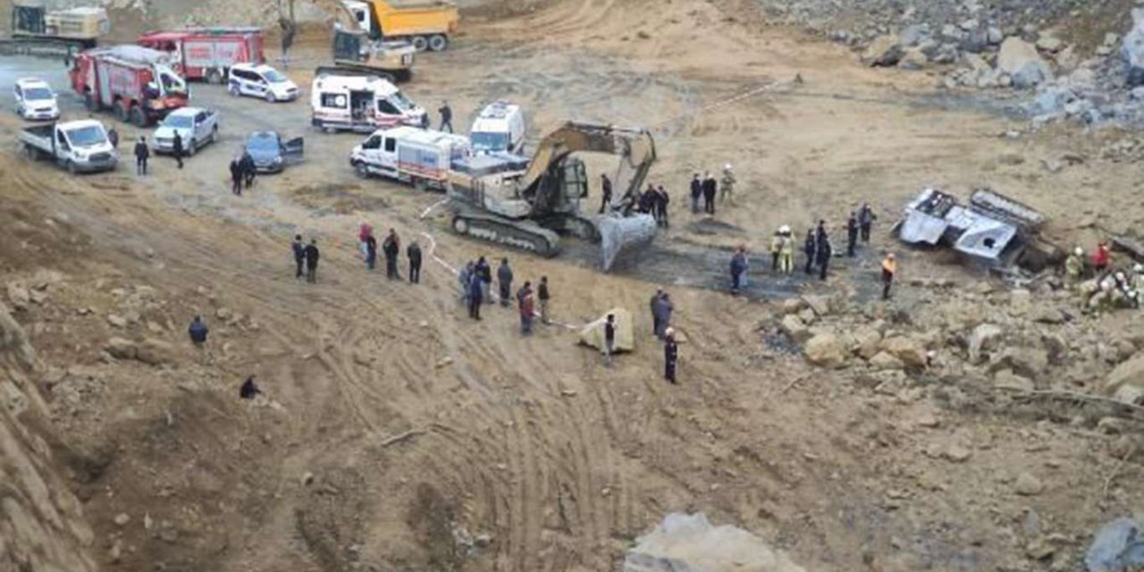 İstanbul'da taş ocağında göçük