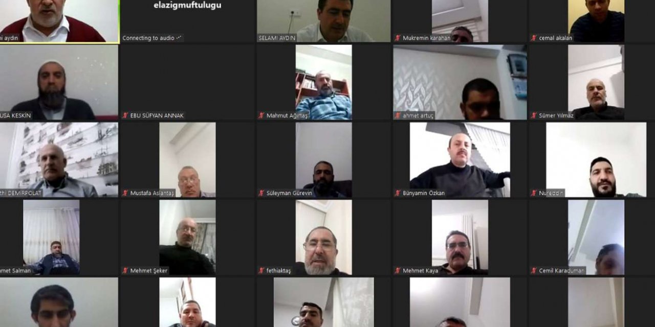 ​Elazığ İl Müftüsü din görevlileri ile video konferans üzerinden görüştü