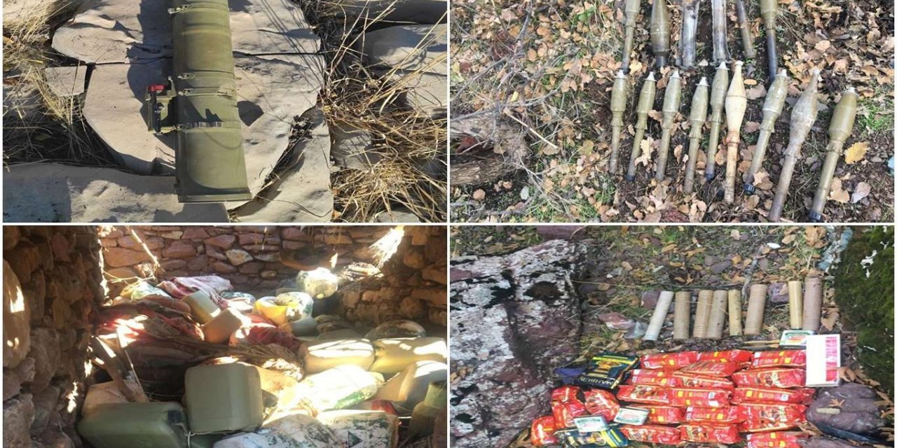 Hakurk ve Avaşin bölgelerinde PKK'ye ait çok sayıda silah ve mühimmat ele geçirildi