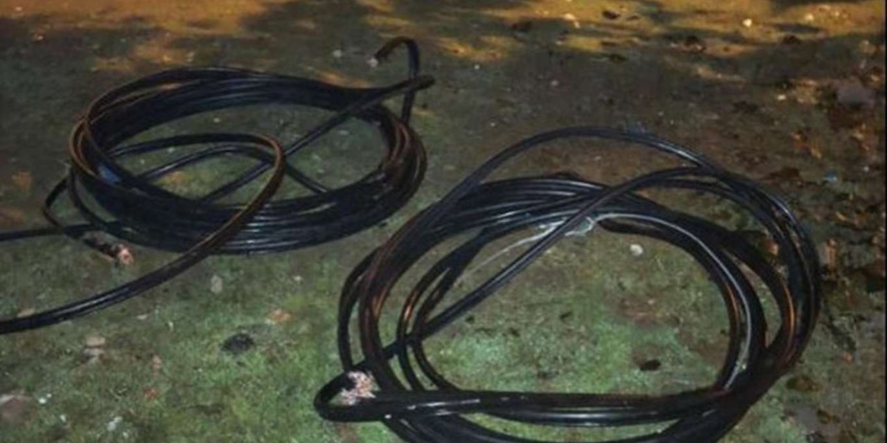 Suçüstü yakalanan kablo hırsızları tutuklandı