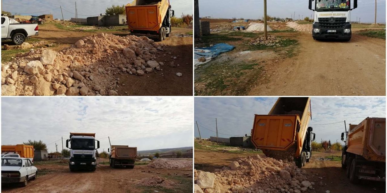 Viranşehir'in kırsal mahallelerindeki bozuk yollar yenileniyor