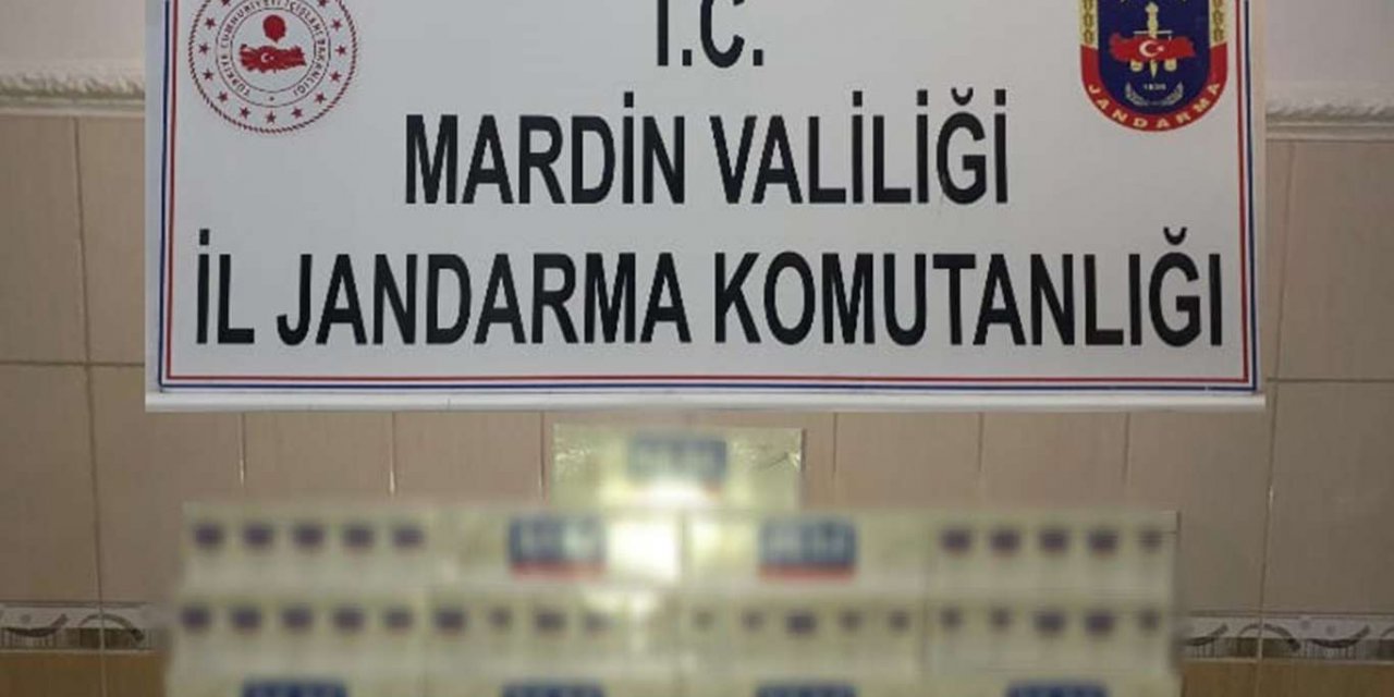 Mardin’de çuval içerisine gizlenmiş gümrük kaçağı sigara ele geçirildi