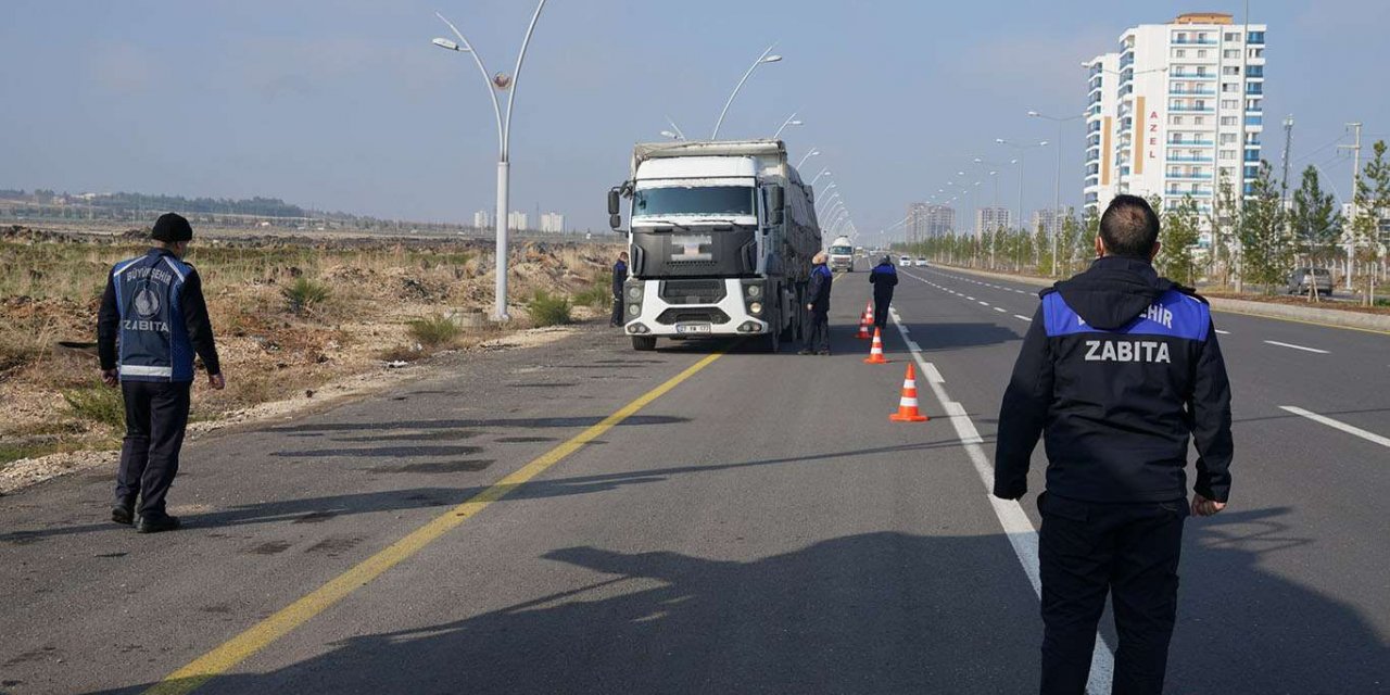 Büyükşehir Belediyesi’nden ağır tonajlı araçlara sıkı denetim